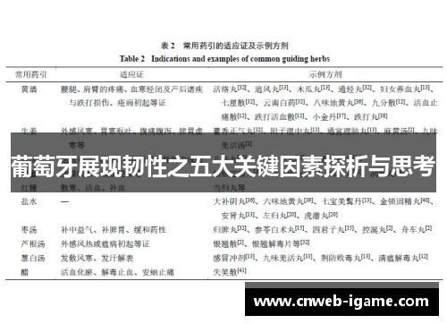 葡萄牙展现韧性之五大关键因素探析与思考